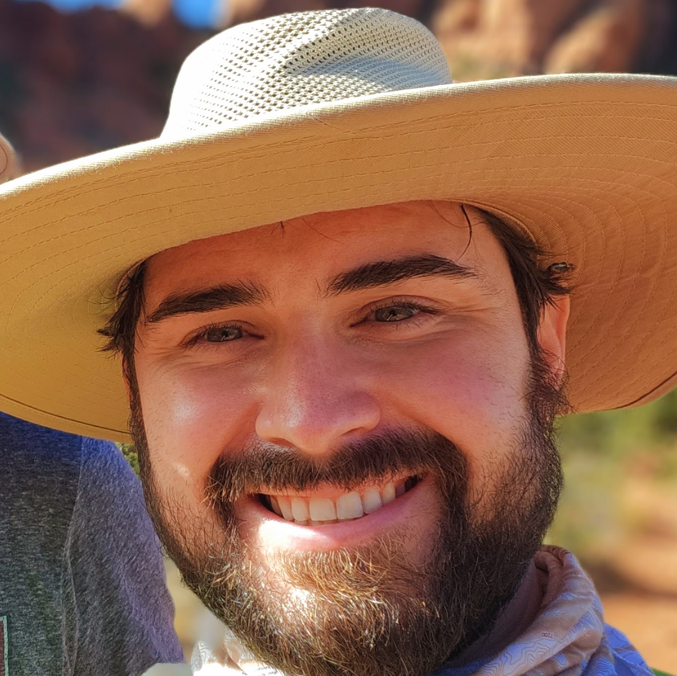 Portrait of Joshua Logsdon outdoors at Pinnacles National Park